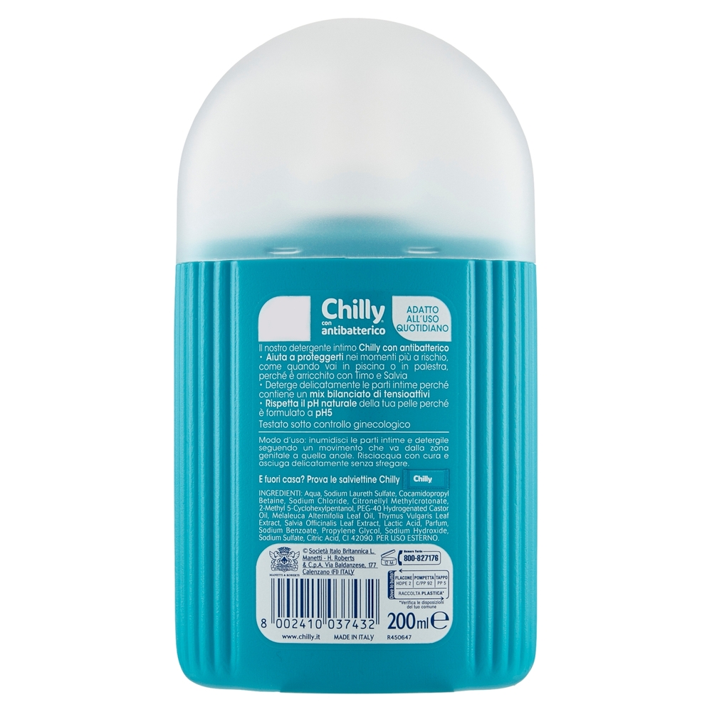 Chilly con antibatterico Detergente Intimo 200 ml